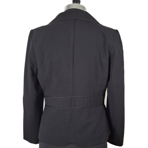 Steampunk Fitted Tailored Short Blazer Suit Jacket Sz 12 Lined Vintage Office - Picture 8 of 16